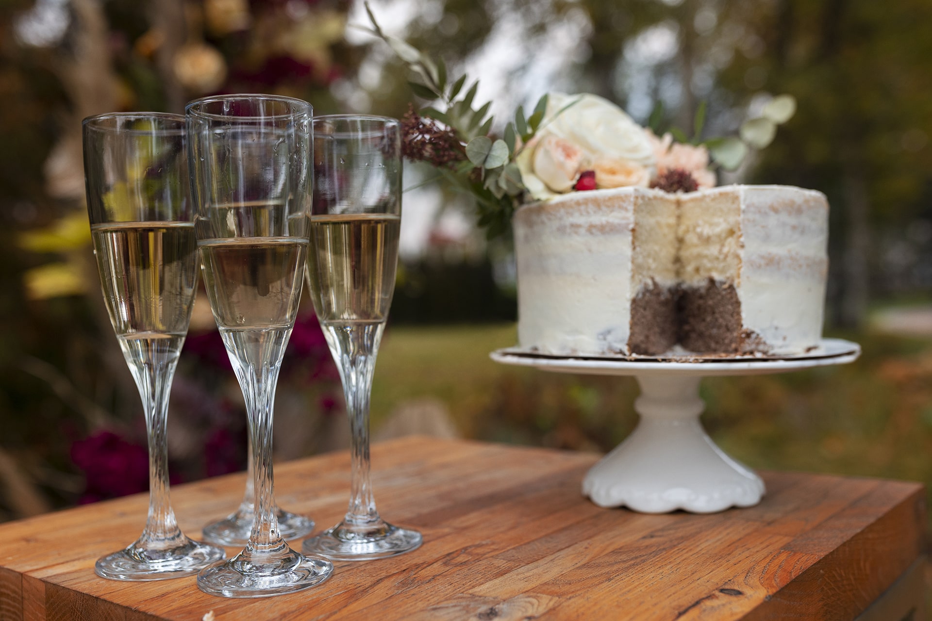 champagne dessert de mariage