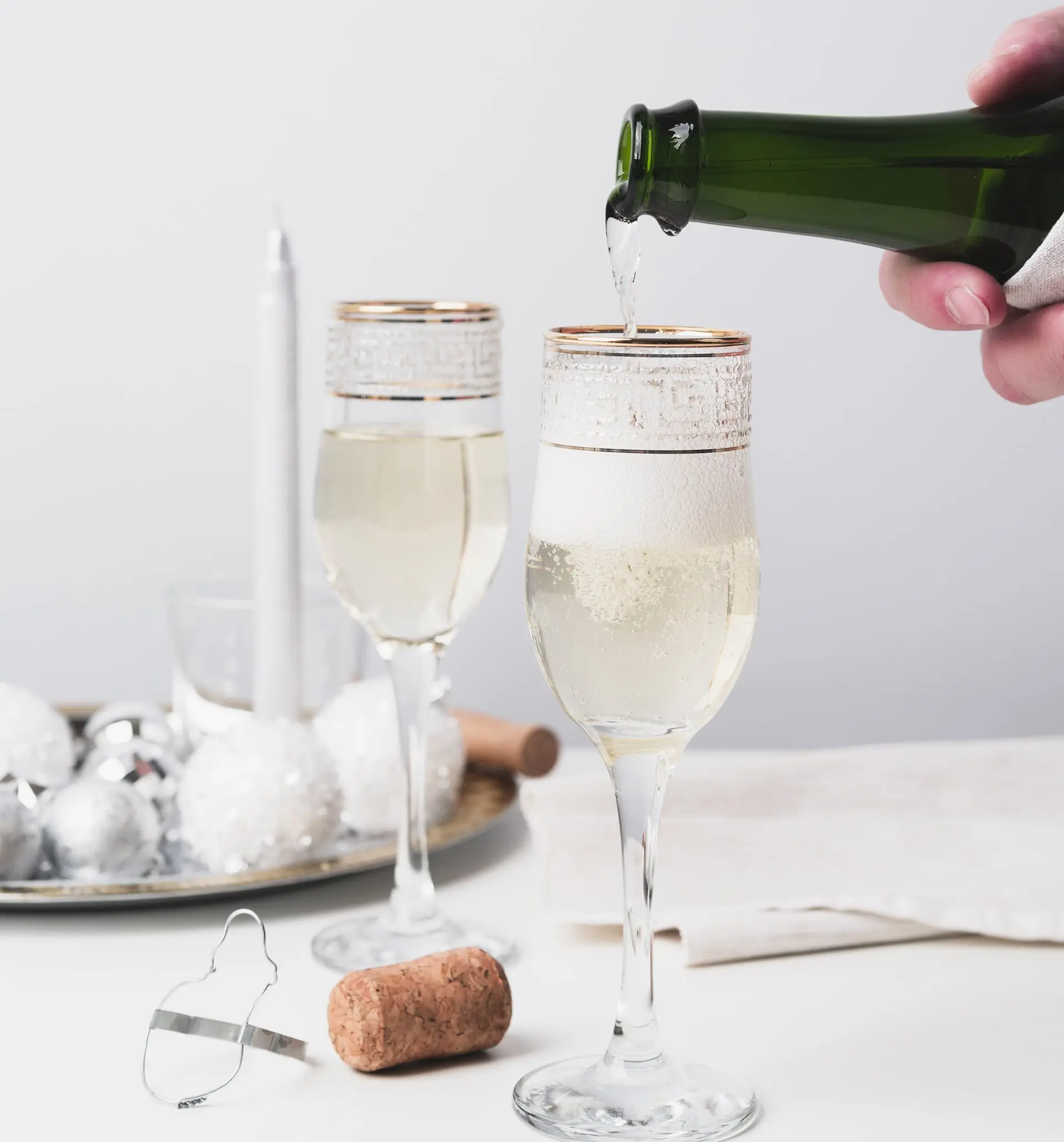 service champagne brut nature